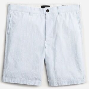 J. Crew Men's Light Blue Seersucker Shorts 38 waist, 7 inch length